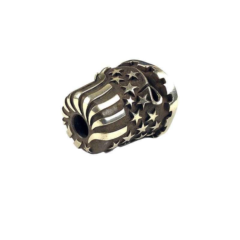 Alexander Peshkov US Flag Silver knife bead and lanyards beads