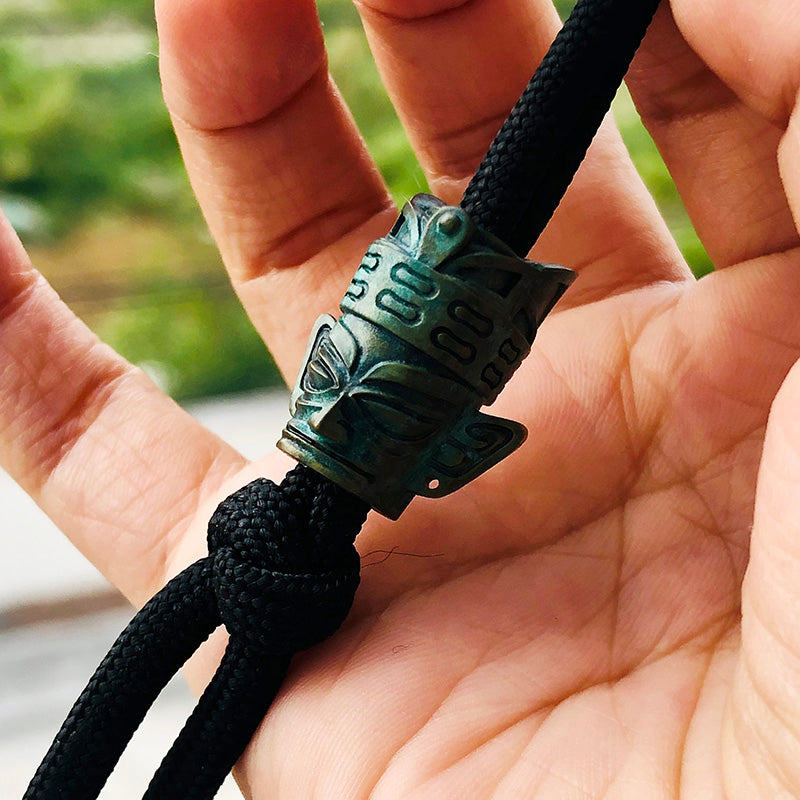 SnakeSword SanXingDui Series Brass Verdigris Beads Knife lanyard beads