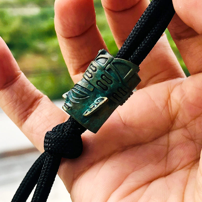 SnakeSword SanXingDui Series Brass Verdigris Beads Knife lanyard beads
