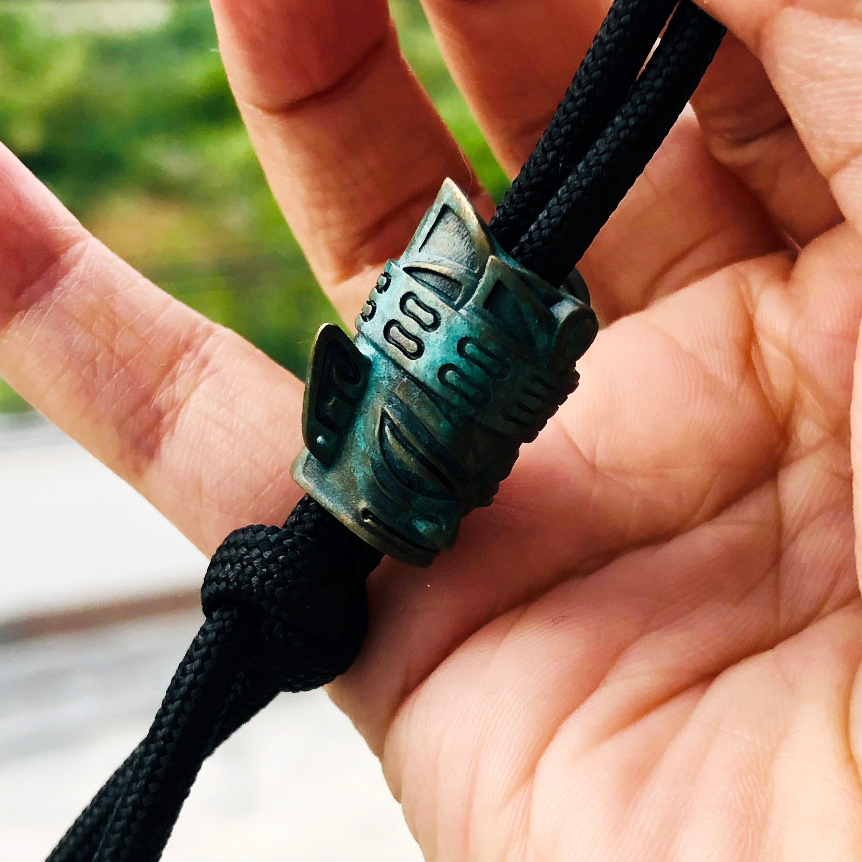 SnakeSword SanXingDui Series Brass Verdigris Beads Knife lanyard beads