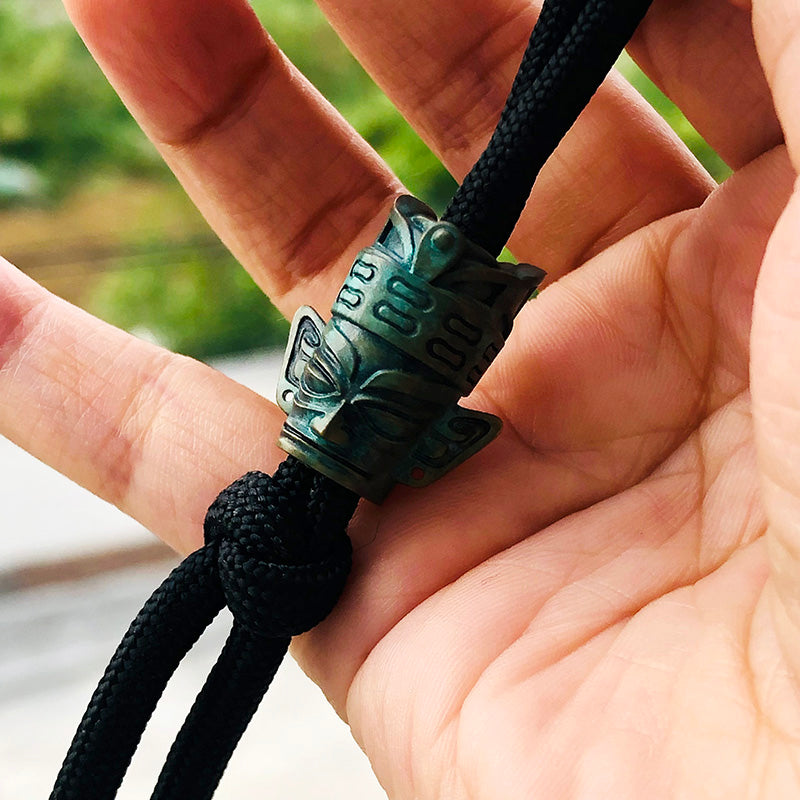 SnakeSword SanXingDui Series Brass Verdigris Beads Knife lanyard beads