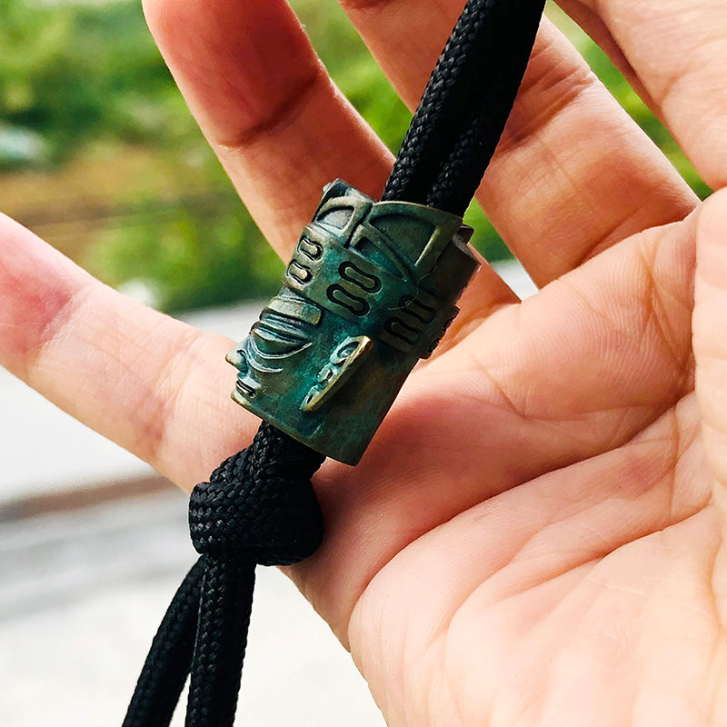 SnakeSword SanXingDui Series Brass Verdigris Beads Knife lanyard beads