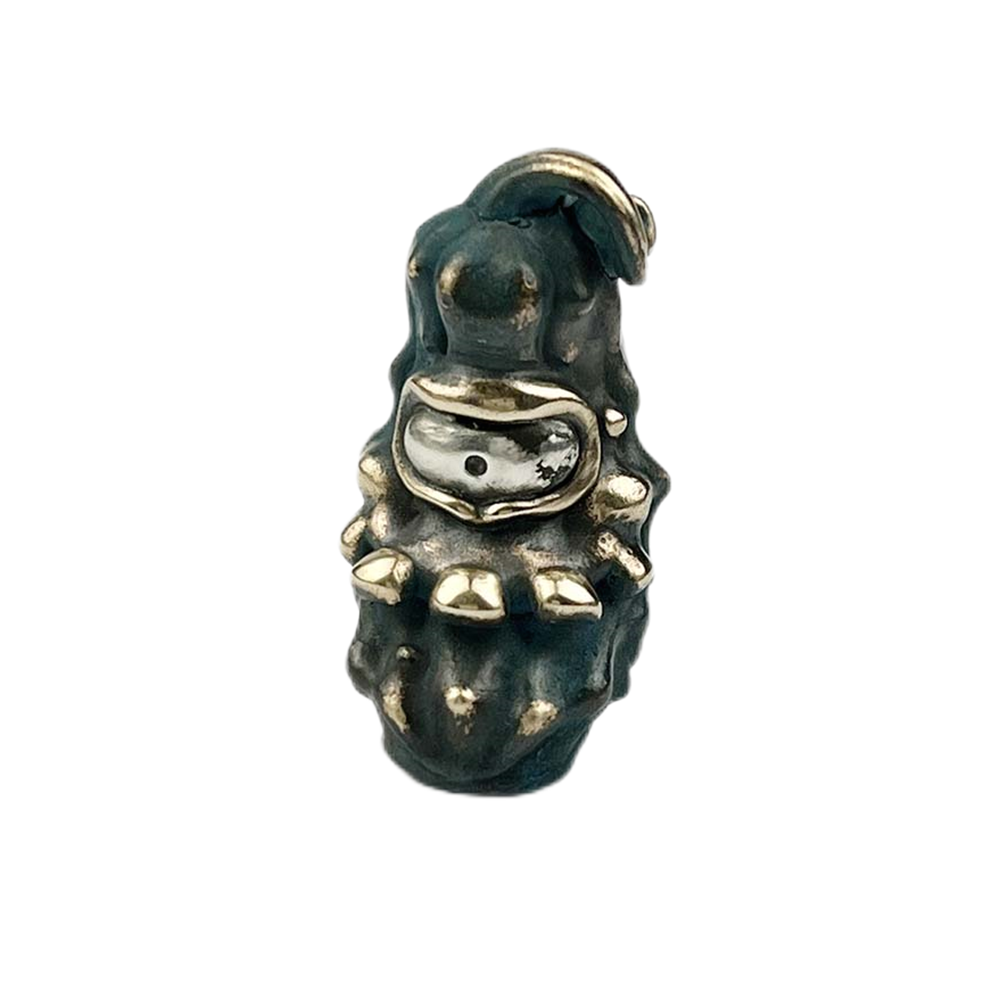 Phase Objects Pickle Brass Silver Lanyard beads Handmake bead Pendant