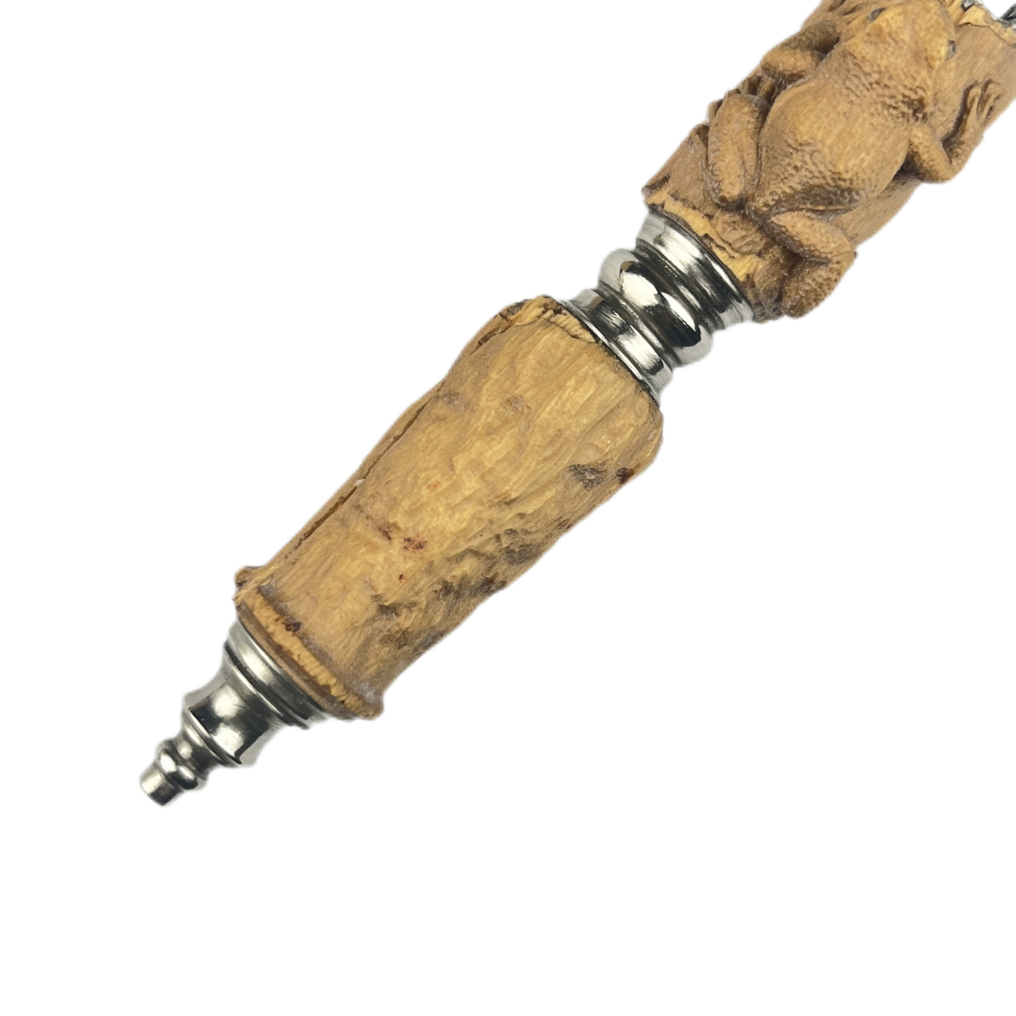 Japan Hidetoshi Nakayama Custom Stainless Steel Bolt Pen Root Carving