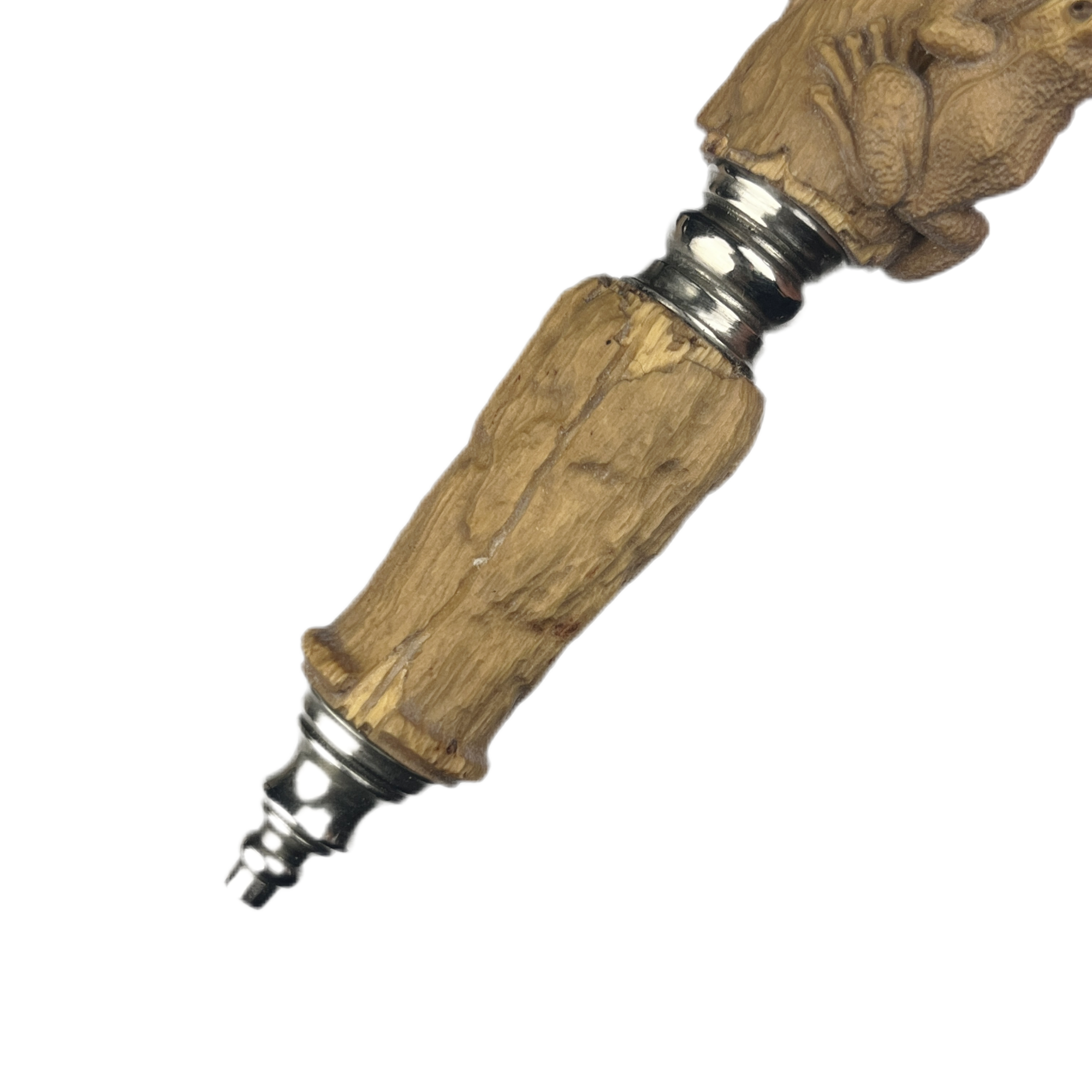 Japan Hidetoshi Nakayama Custom Stainless Steel Bolt Pen Root Carving