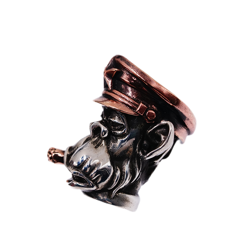 Raven Studio Funny monkey EDC knife beads Handmade Copper silver Lanyard Beads