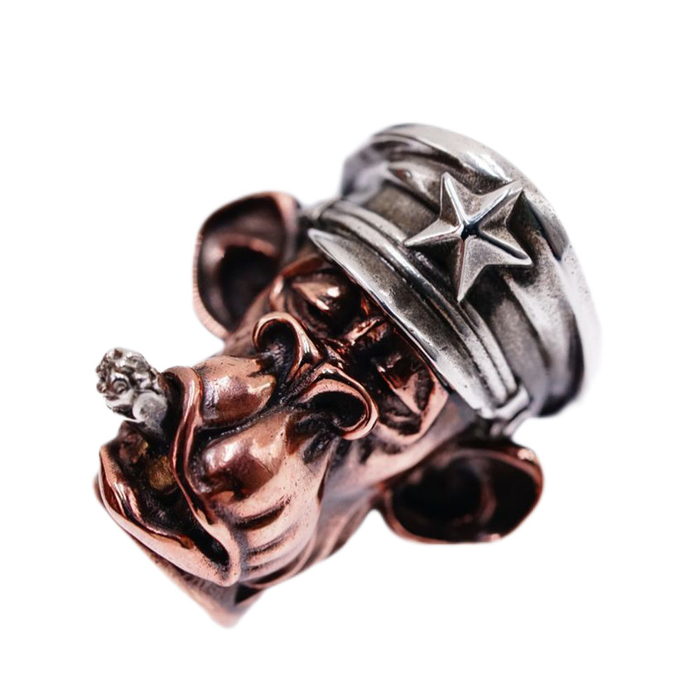 Raven Studio Funny monkey EDC knife beads Handmade Silver Copper Lanyard Beads