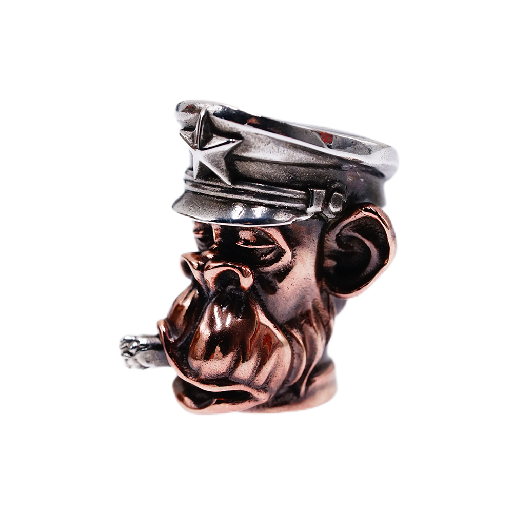 Raven Studio Funny monkey EDC knife beads Handmade Silver Copper  Lanyard Beads
