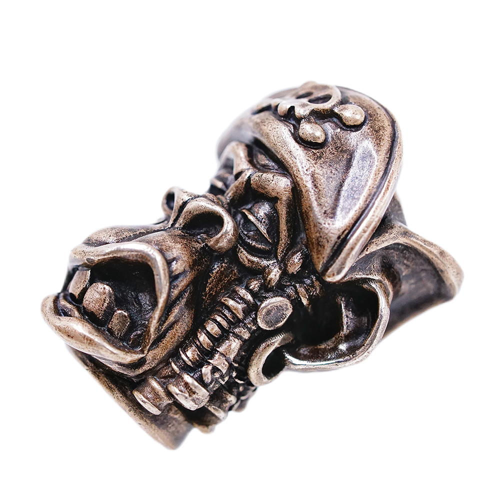 Raven Studio Pirate Monkey EDC Knife Beads Handmade Lanyard Beads Silver Stonewash