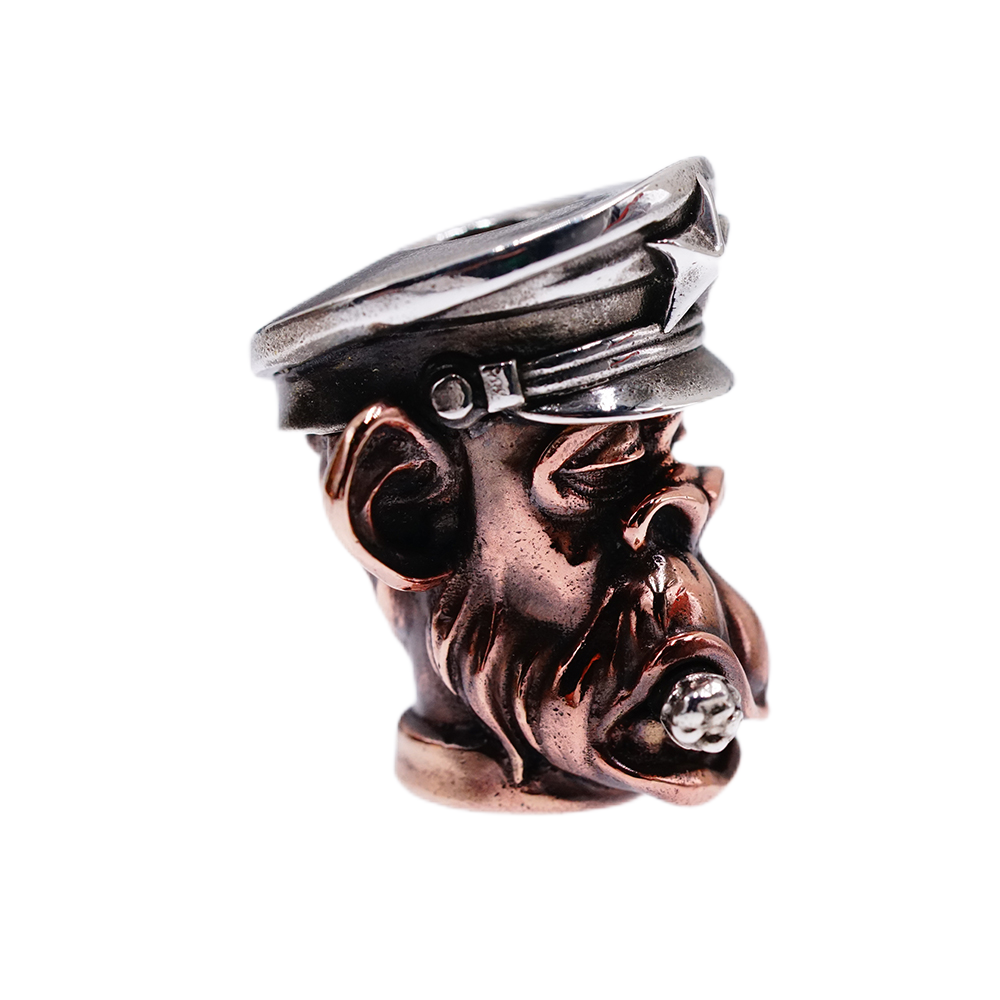 Raven Studio Funny monkey EDC knife beads Handmade Silver Copper  Lanyard Beads