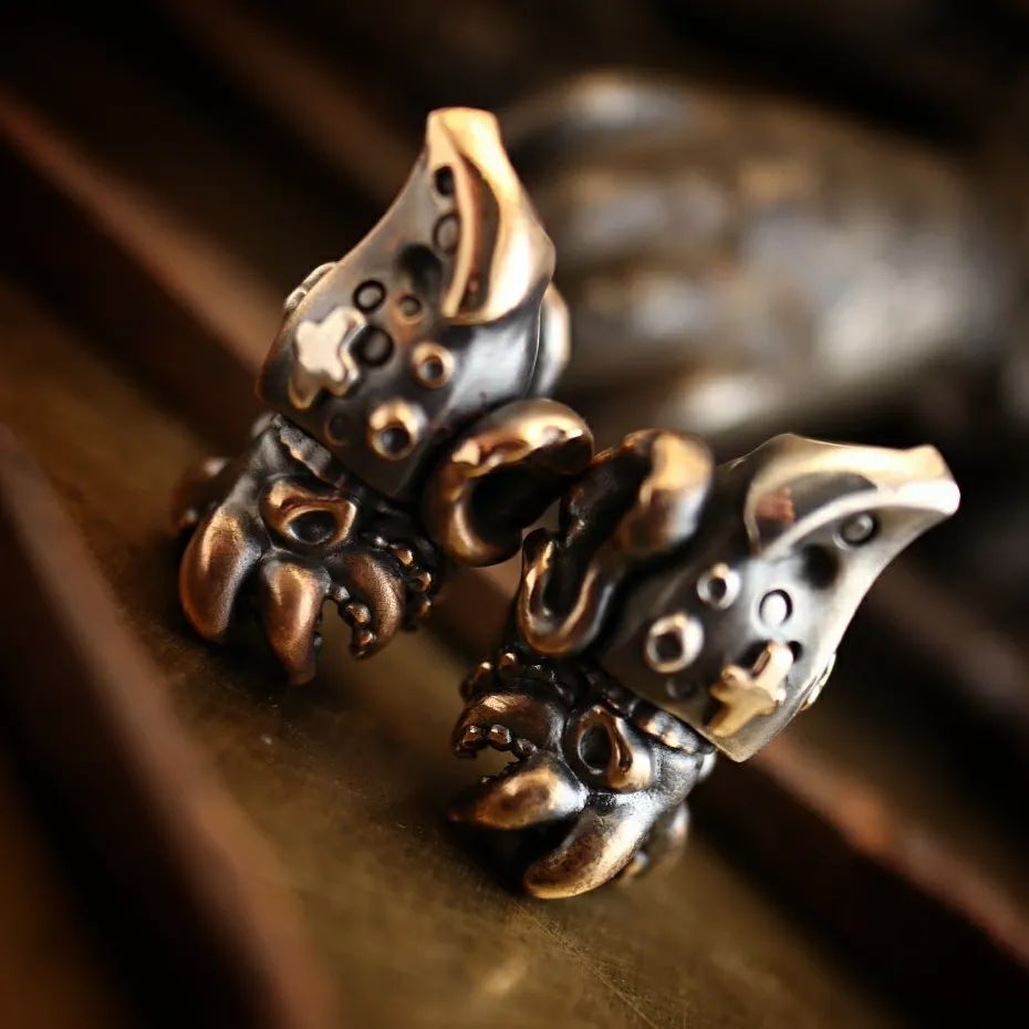 Phase objects Dwellers Silver Brass Custom Beads Knife lanyard beads
