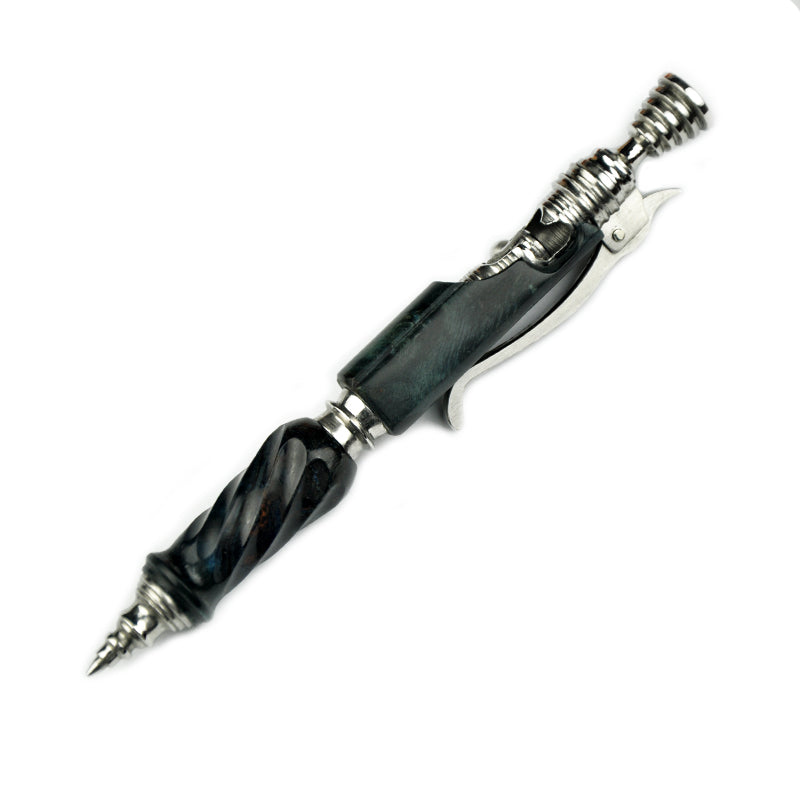 Hidetoshi Nakayama Stainless Steel Bolt Pen Wood Blue