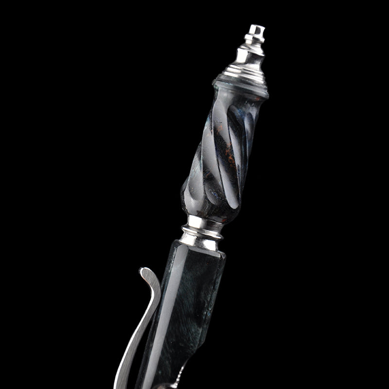 Hidetoshi Nakayama Stainless Steel Bolt Pen Wood Blue