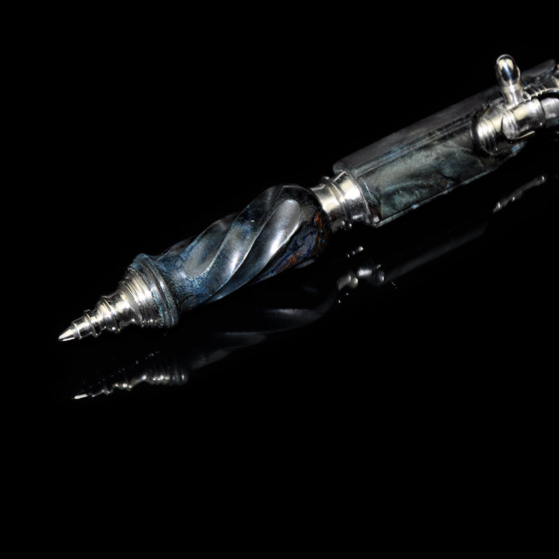 Hidetoshi Nakayama Stainless Steel Bolt Pen Wood Blue