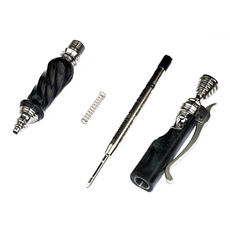 Hidetoshi Nakayama Stainless Steel Bolt Pen Wood Blue