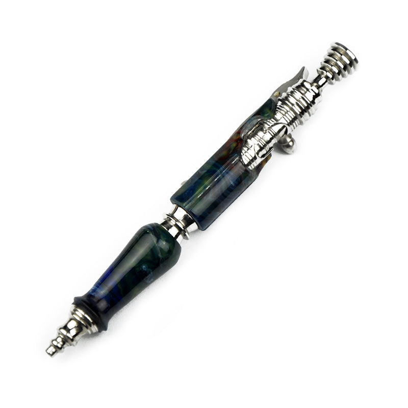 Hidetoshi Nakayama Stainless Steel Green Resin Bolt pen