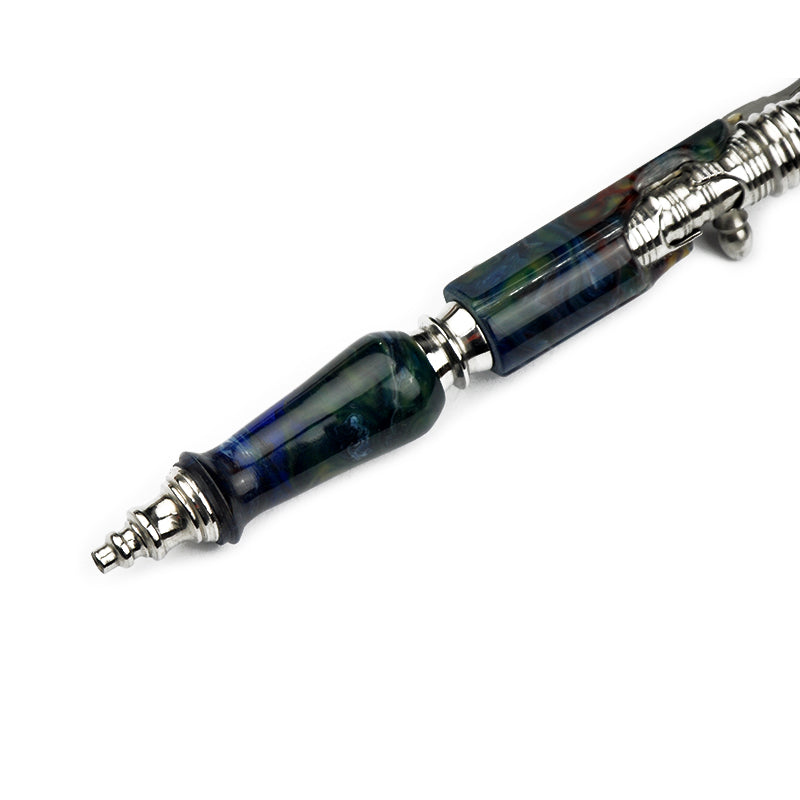 Hidetoshi Nakayama Stainless Steel Green Resin Bolt pen
