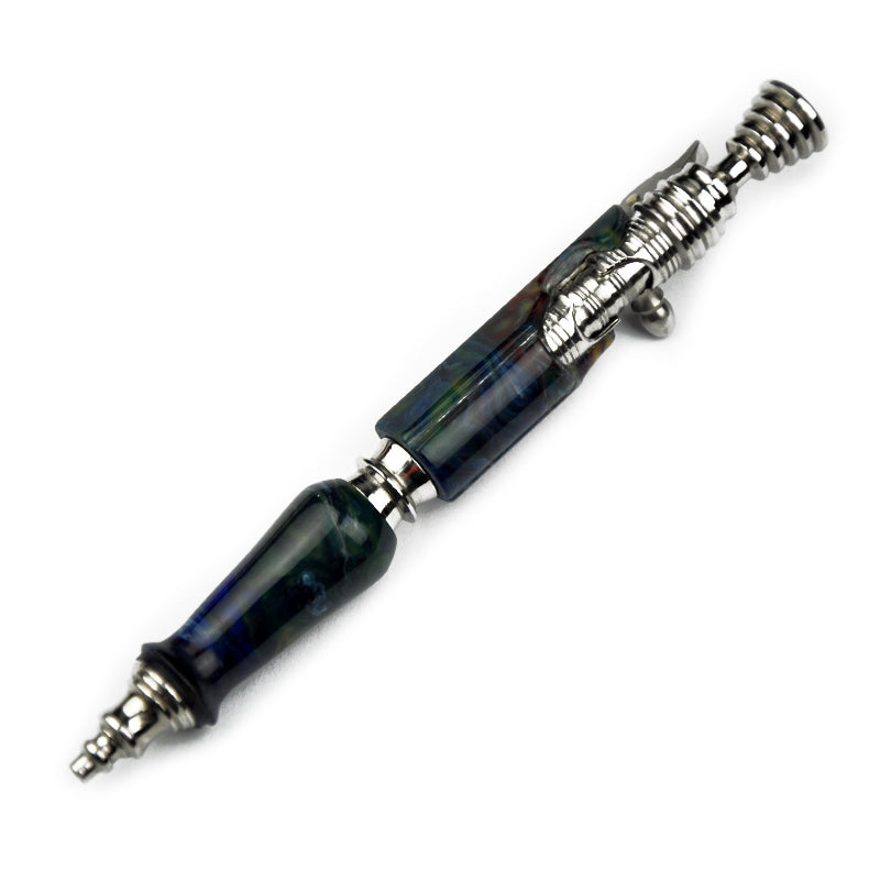 Hidetoshi Nakayama Stainless Steel Green Resin Bolt pen