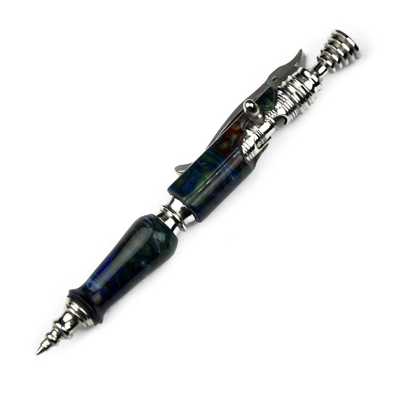 Hidetoshi Nakayama Stainless Steel Green Resin Bolt pen