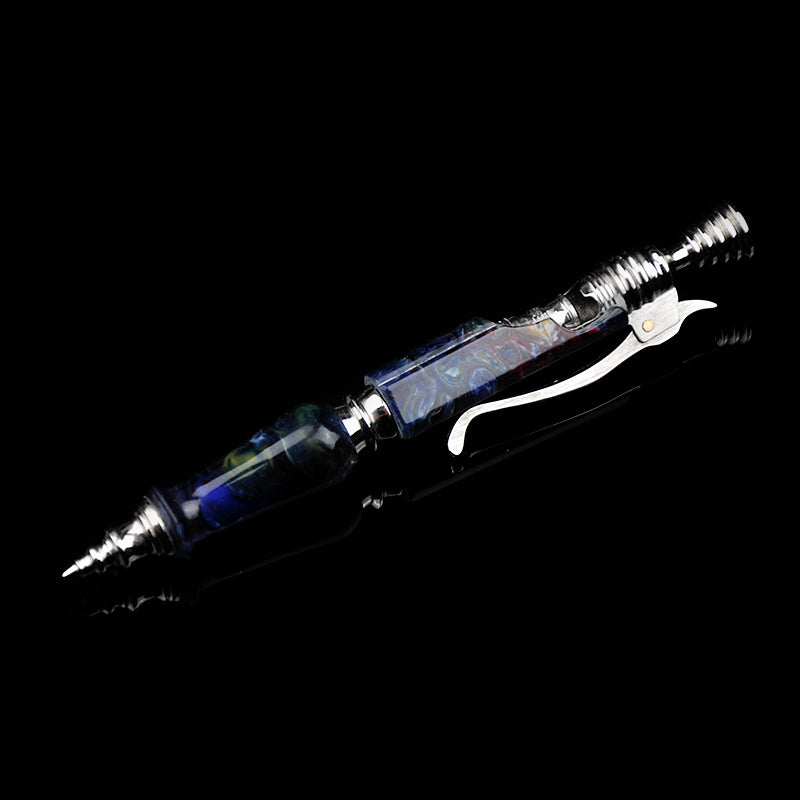 Hidetoshi Nakayama Stainless Steel Green Resin Bolt pen