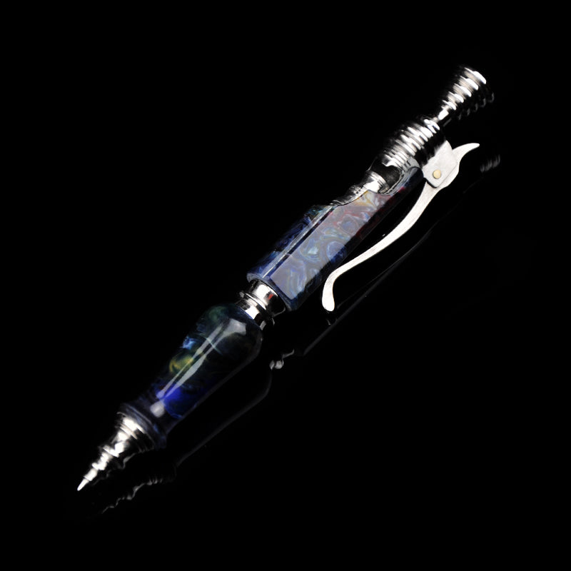 Hidetoshi Nakayama Stainless Steel Green Resin Bolt pen