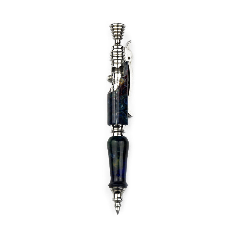 Hidetoshi Nakayama Stainless Steel Green Resin Bolt pen