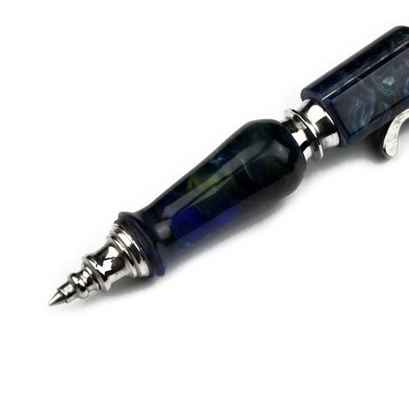 Hidetoshi Nakayama Stainless Steel Green Resin Bolt pen
