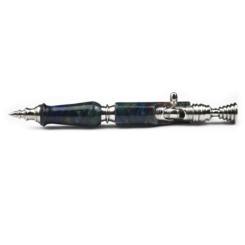 Hidetoshi Nakayama Stainless Steel Green Resin Bolt pen