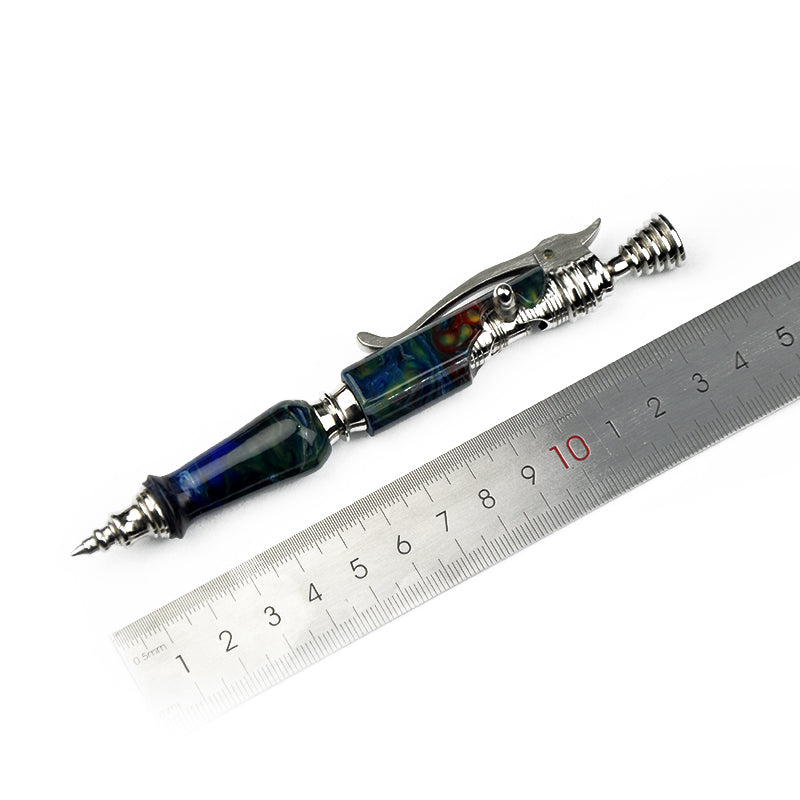 Hidetoshi Nakayama Stainless Steel Green Resin Bolt pen