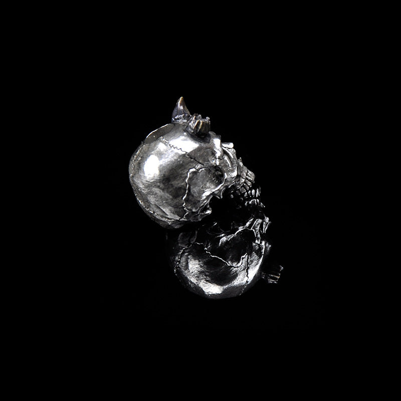 SnakeSword Skull knife beads 925 Silver Brass horn lanyard beads