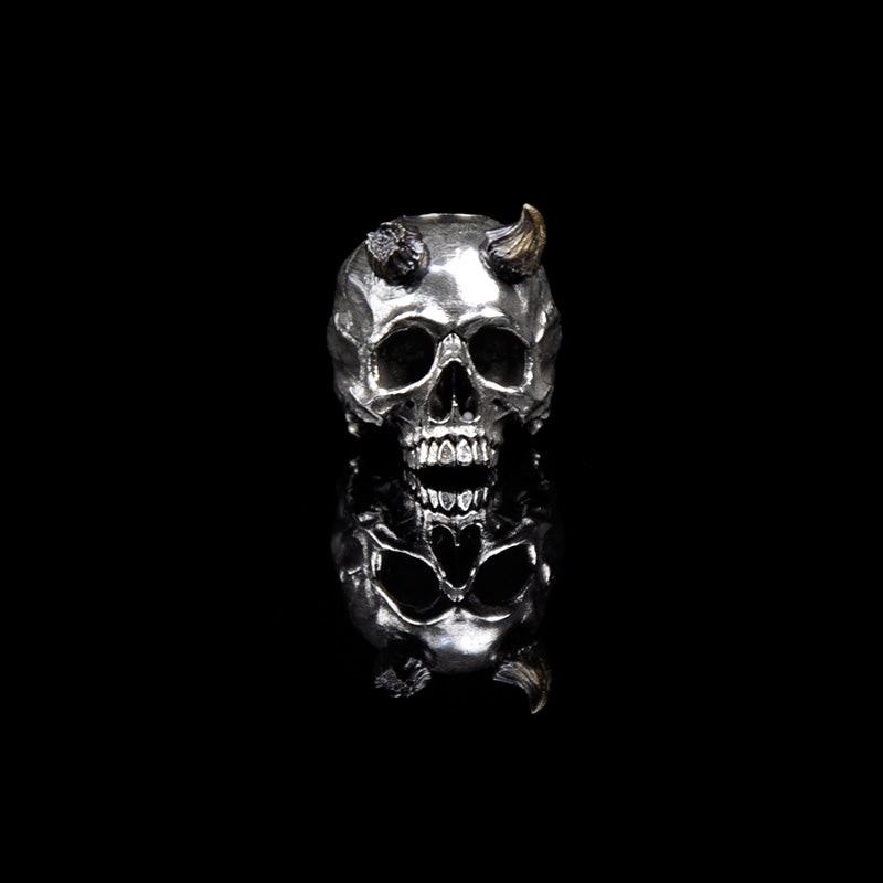 SnakeSword Skull knife beads 925 Silver Brass horn lanyard beads