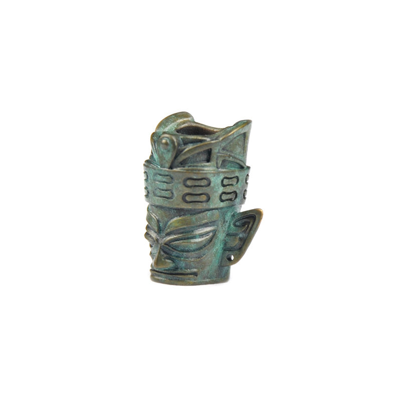 SnakeSword SanXingDui Series Brass Verdigris Beads Knife lanyard beads