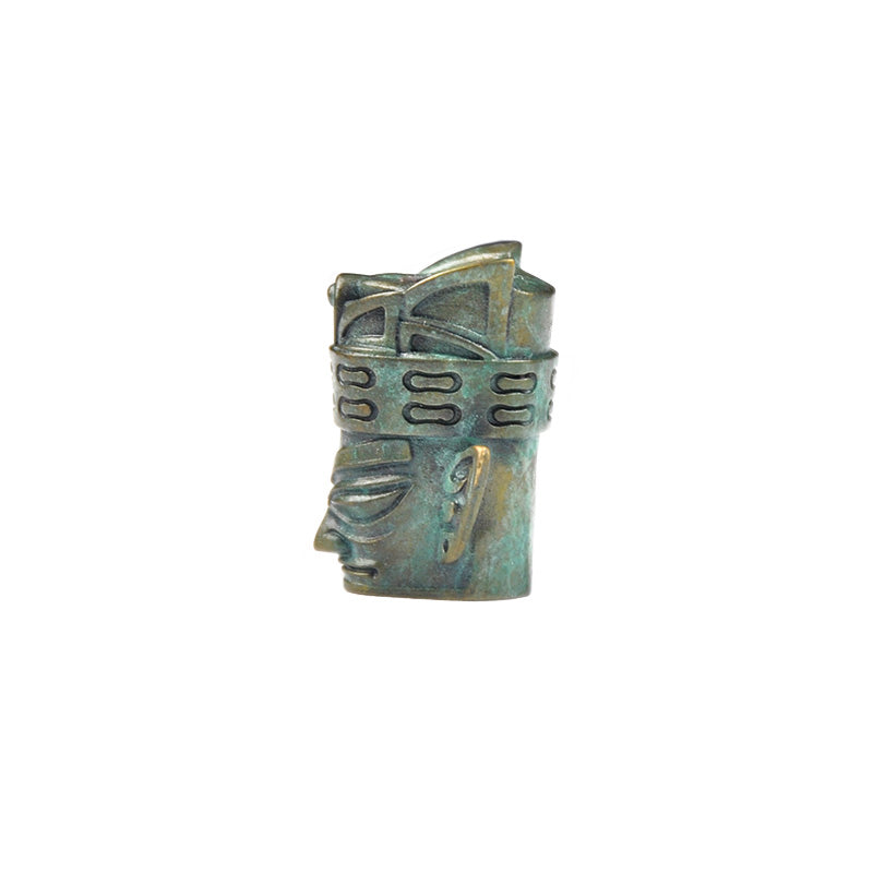 SnakeSword SanXingDui Series Brass Verdigris Beads Knife lanyard beads