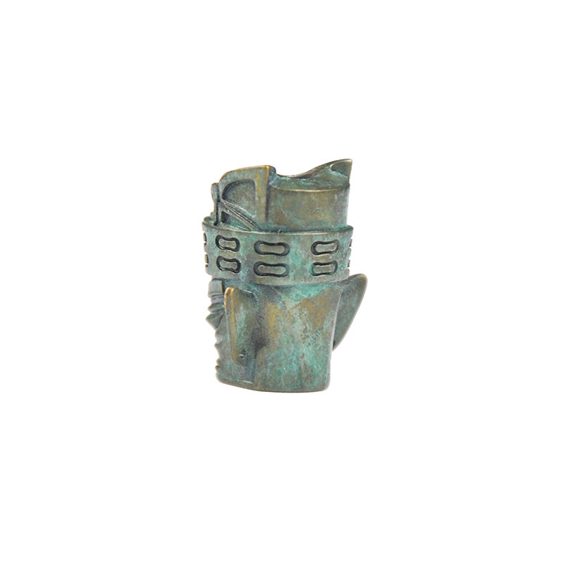 SnakeSword SanXingDui Series Brass Verdigris Beads Knife lanyard beads