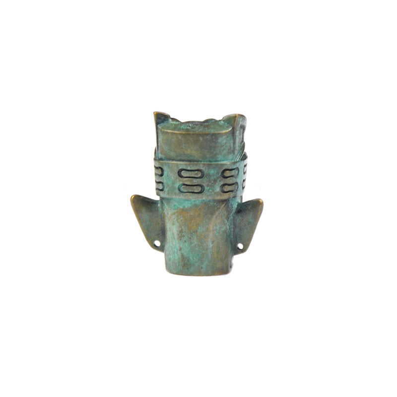 SnakeSword SanXingDui Series Brass Verdigris Beads Knife lanyard beads