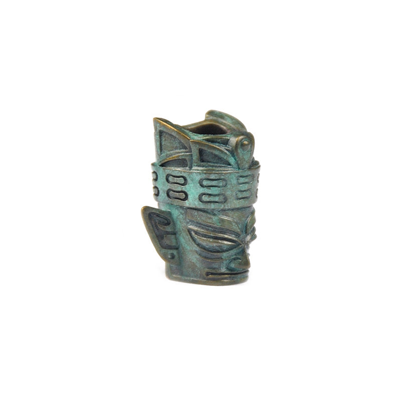 SnakeSword SanXingDui Series Brass Verdigris Beads Knife lanyard beads