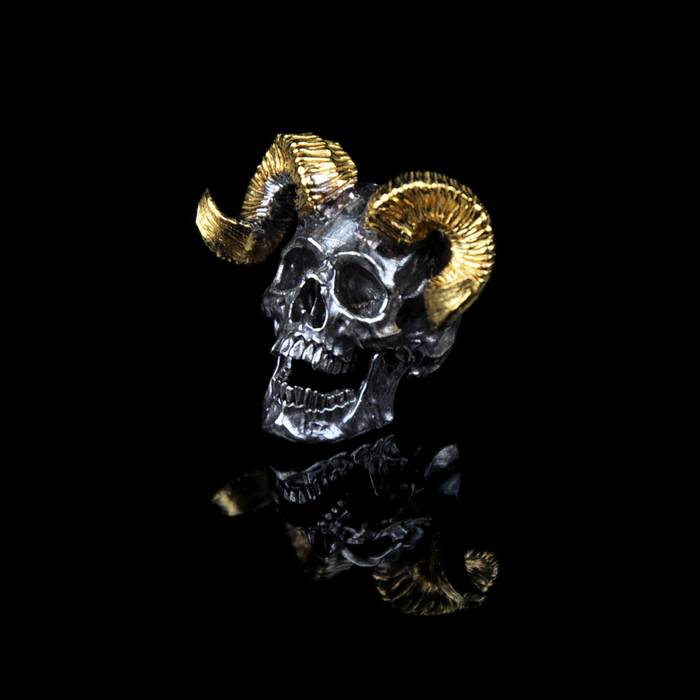 Snake Sword 925 Silver Skull 24K Gold lanyard beads Custom knife bead