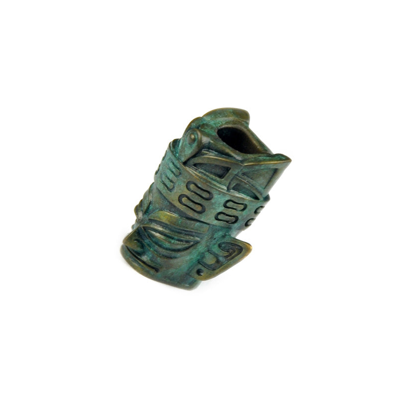 SnakeSword SanXingDui Series Brass Verdigris Beads Knife lanyard beads