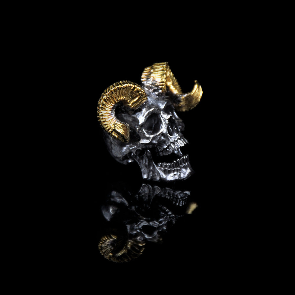 Snake Sword 925 Silver Skull 24K Gold lanyard beads Custom knife bead
