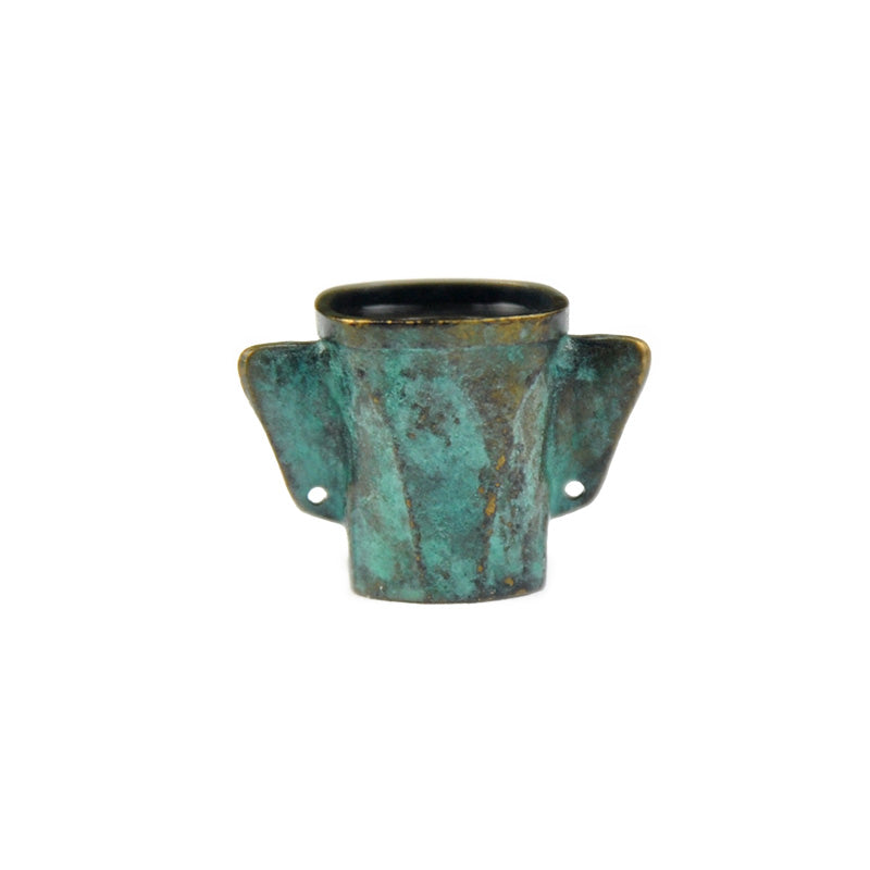 SnakeSword SanXingDui Series Brass Verdigris Beads Knife lanyard beads Portrait