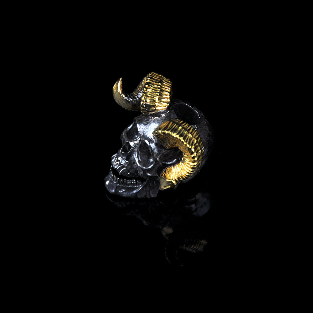 Snake Sword 925 Silver Skull 24K Gold lanyard beads Custom knife bead