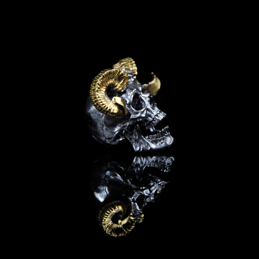 Snake Sword 925 Silver Skull 24K Gold lanyard beads Custom knife bead