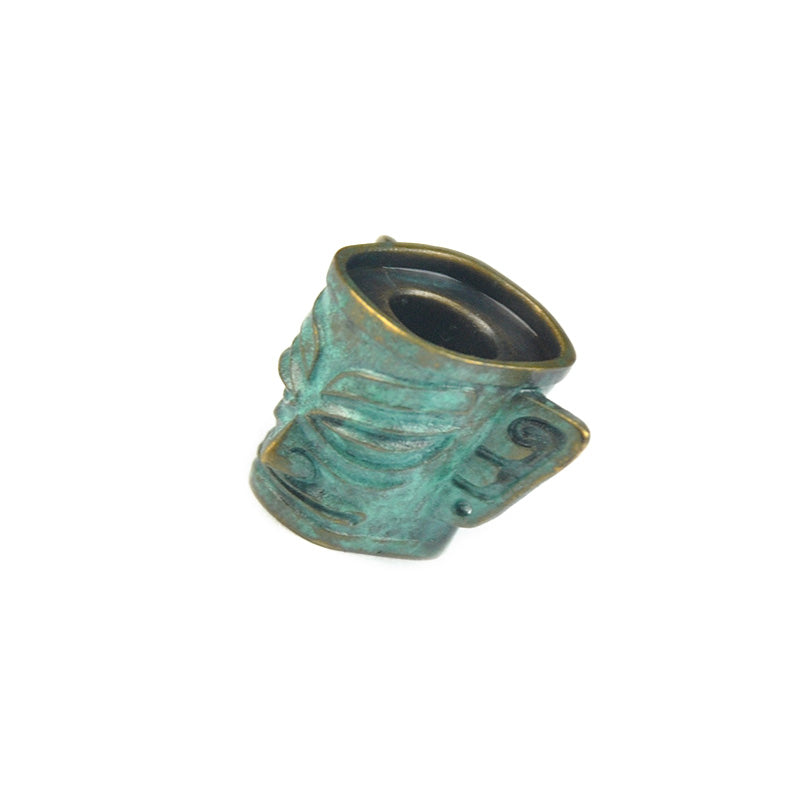 SnakeSword SanXingDui Series Brass Verdigris Beads Knife lanyard beads Portrait