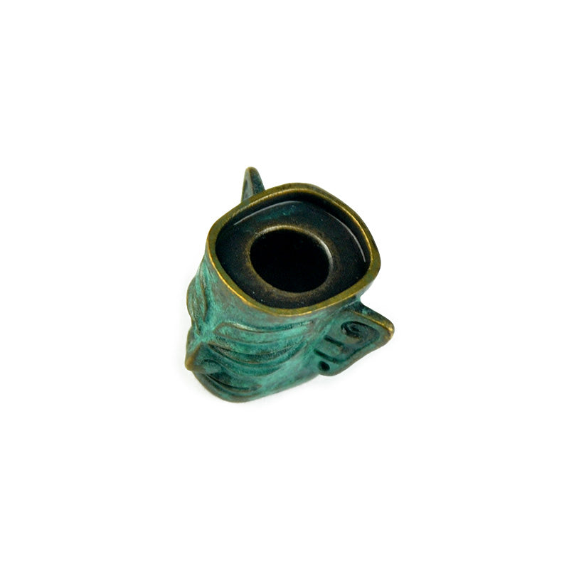 SnakeSword SanXingDui Series Brass Verdigris Beads Knife lanyard beads Portrait