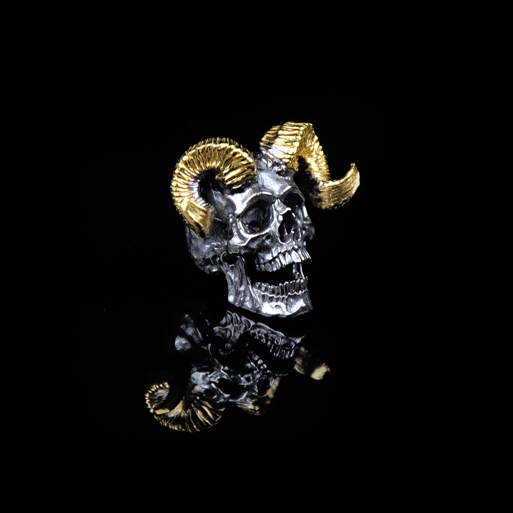 Snake Sword 925 Silver Skull 24K Gold lanyard beads Custom knife bead