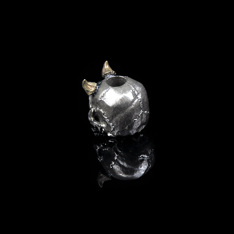 SnakeSword Skull knife beads 925 Silver Brass horn lanyard beads