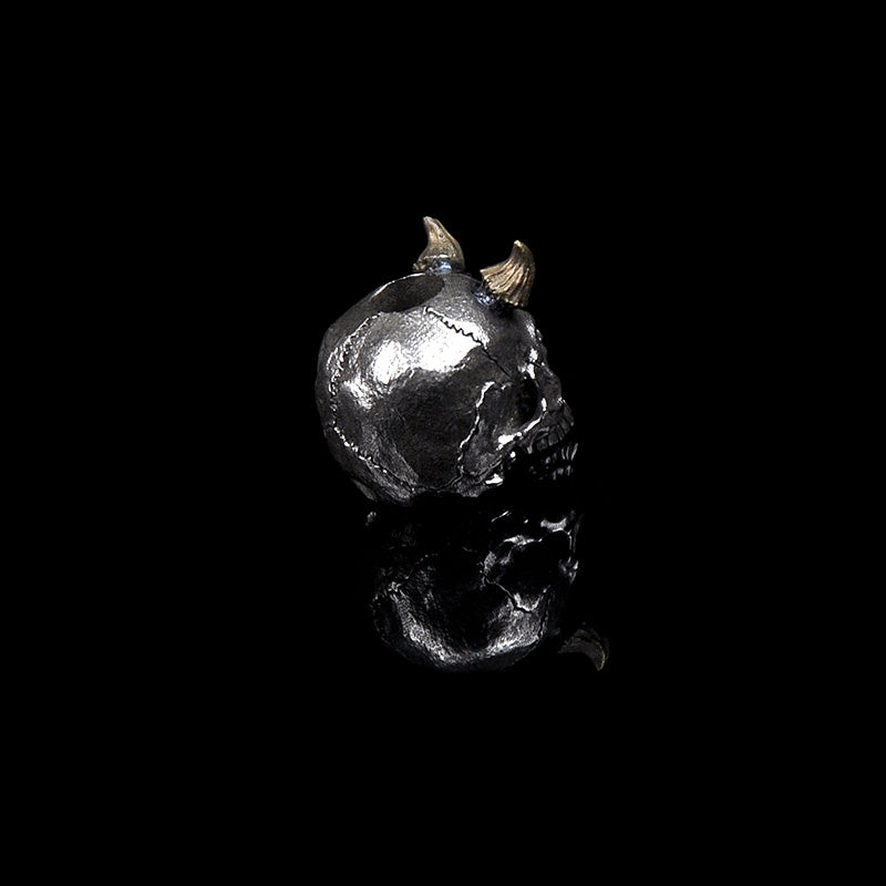 SnakeSword Skull knife beads 925 Silver Brass horn lanyard beads