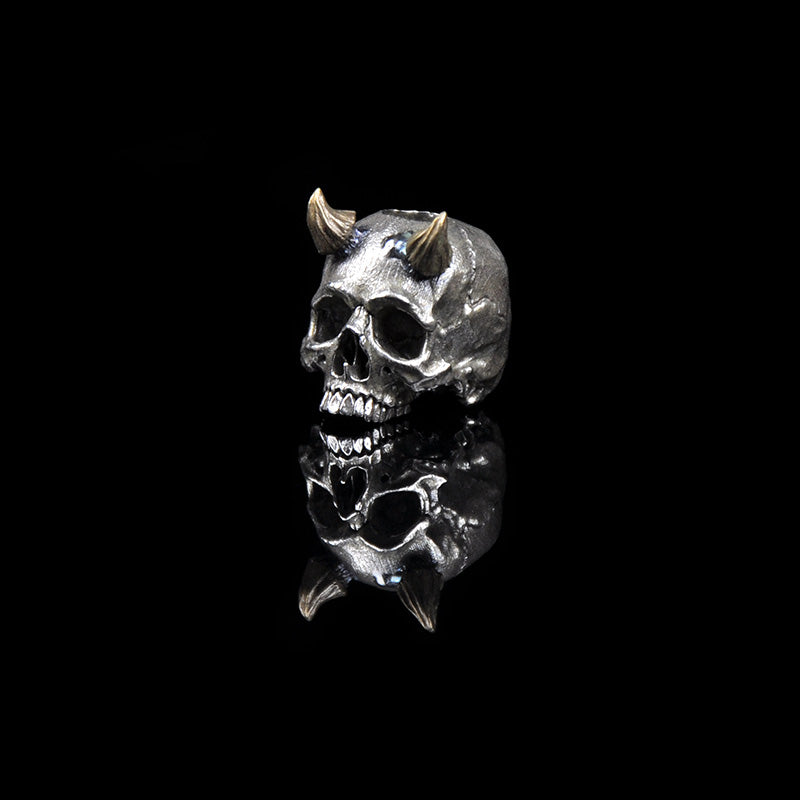 SnakeSword Skull knife beads 925 Silver Brass horn lanyard beads