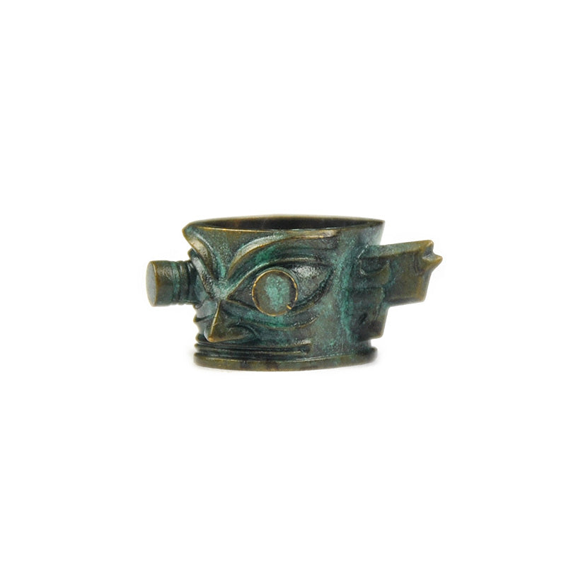 SnakeSword SanXingDui Series Brass Verdigris Beads Knife lanyard beads ZongMu Eye Mask