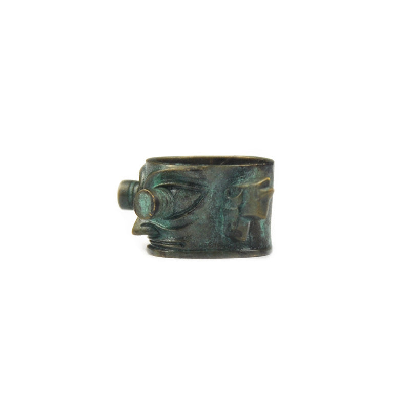 SnakeSword SanXingDui Series Brass Verdigris Beads Knife lanyard beads ZongMu Eye Mask